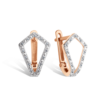 Золотые серьги с бриллиантами