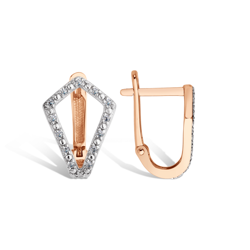 Золотые серьги с бриллиантами