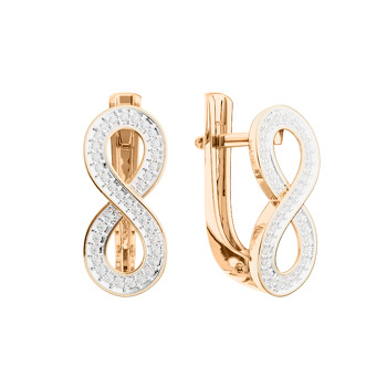 Золотые серьги с бриллиантами