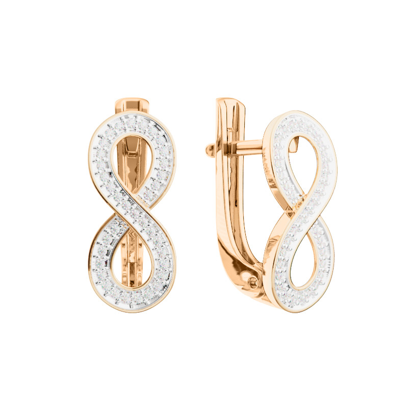 Золотые серьги с бриллиантами