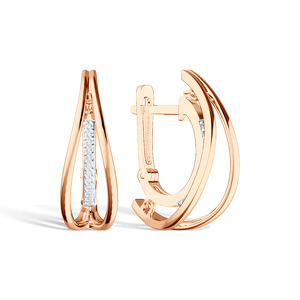 Золотые серьги с бриллиантами