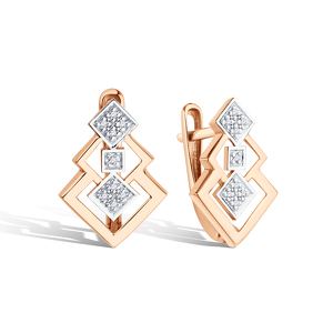 Золотые серьги с бриллиантами