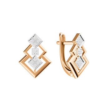 Золотые серьги с бриллиантами