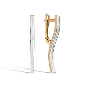 Золотые серьги с бриллиантами