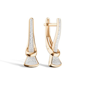 Золотые серьги с бриллиантами