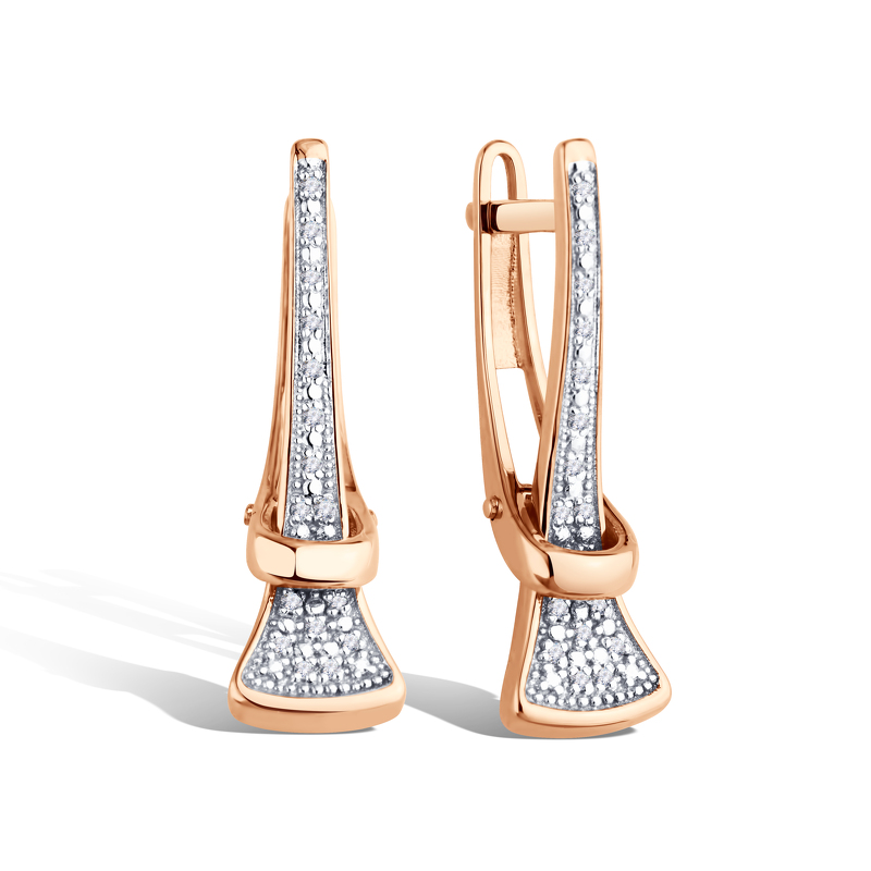 Золотые серьги с бриллиантами