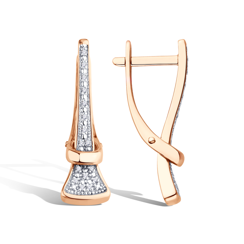 Золотые серьги с бриллиантами