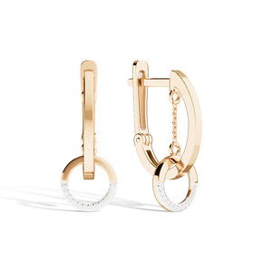 Золотые серьги с бриллиантами