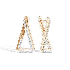 Золотые серьги с бриллиантами