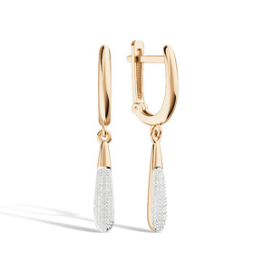 Золотые серьги с бриллиантами