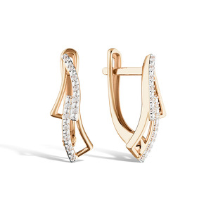 Золотые серьги с бриллиантами