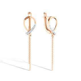 Золотые серьги с бриллиантами