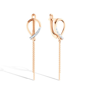 Золотые серьги с бриллиантами