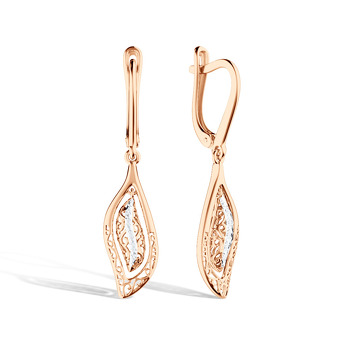 Золотые серьги с бриллиантами