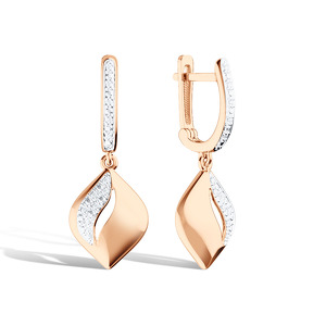 Золотые серьги с бриллиантами