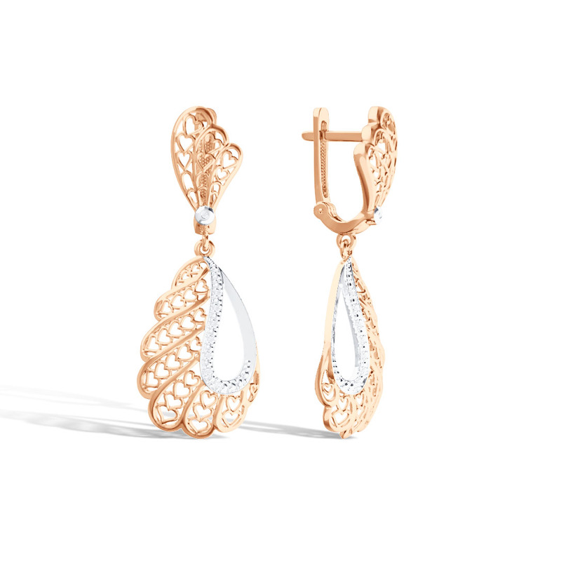 Золотые серьги с бриллиантами