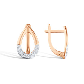 Золотые серьги с бриллиантами