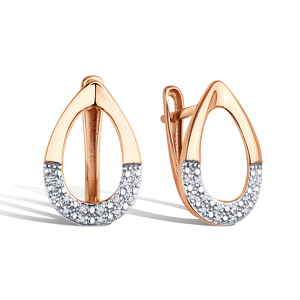 Золотые серьги с бриллиантами