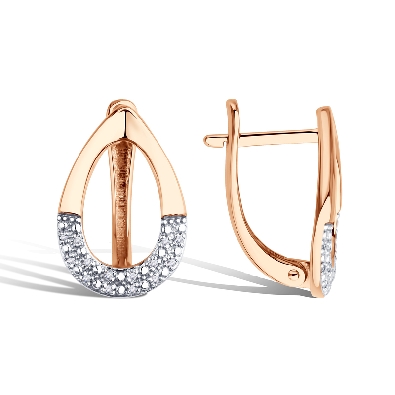 Золотые серьги с бриллиантами