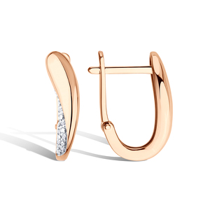 Золотые серьги с бриллиантами