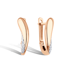 Золотые серьги с бриллиантами