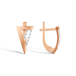 Золотые серьги с бриллиантами