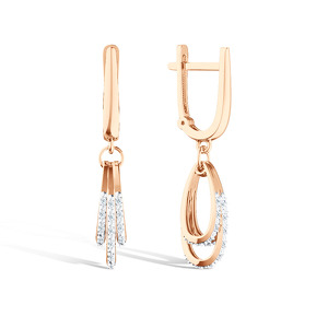 Золотые серьги с бриллиантами