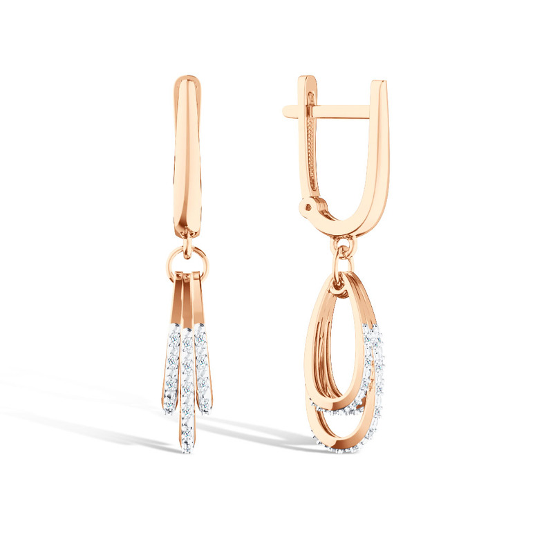 Золотые серьги с бриллиантами