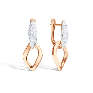 Золотые серьги с бриллиантами