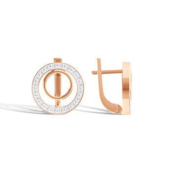 Золотые серьги с бриллиантами