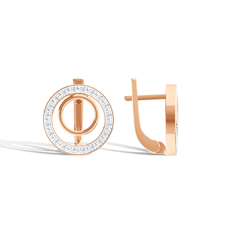 Золотые серьги с бриллиантами