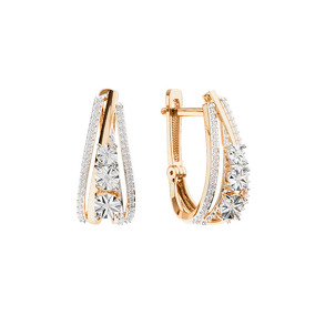 Золотые серьги с бриллиантами