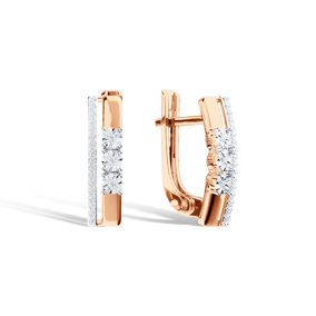 Золотые серьги с бриллиантами