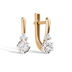 Золотые серьги с бриллиантами