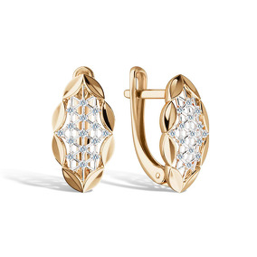 Золотые серьги с бриллиантами