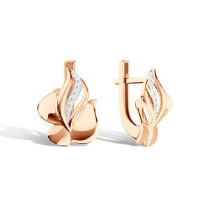 Золотые серьги с бриллиантами