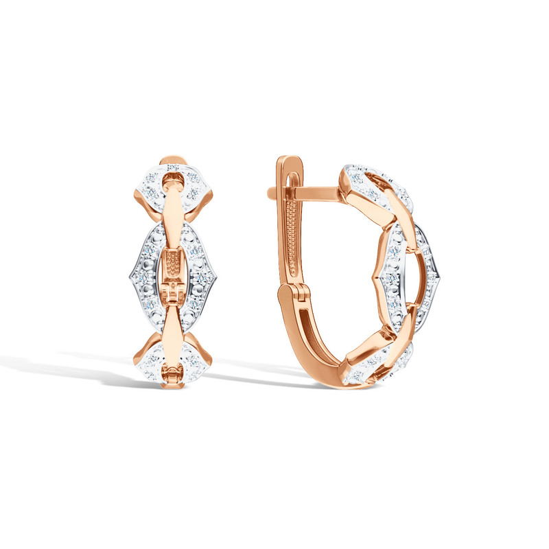 Золотые серьги с бриллиантами