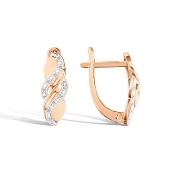 Золотые серьги с бриллиантами