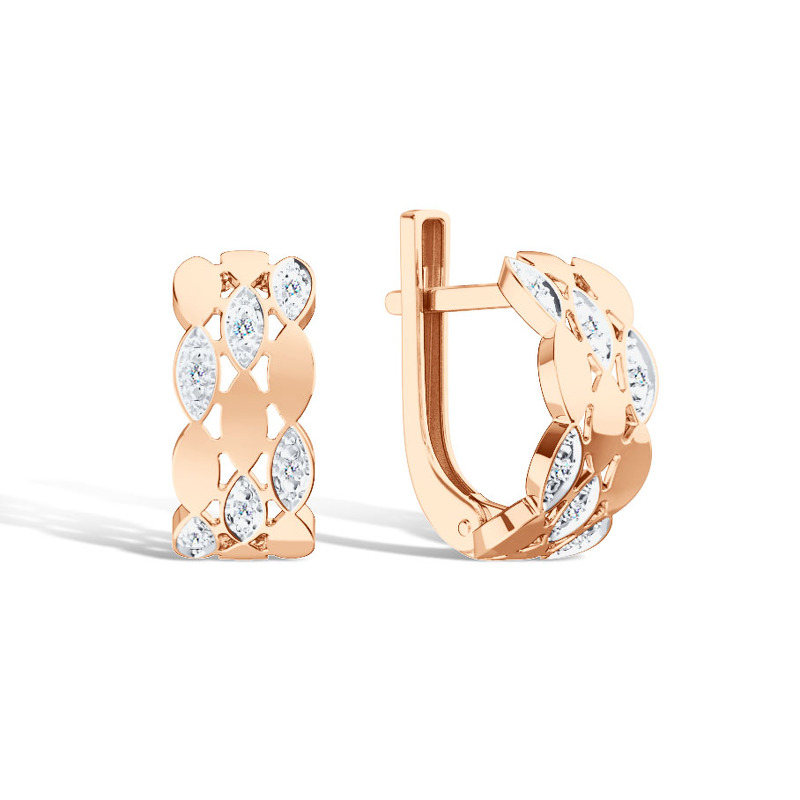 Золотые серьги с бриллиантами