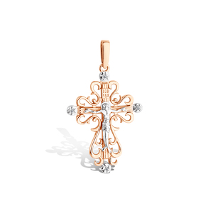 Золотой крест с бриллиантами