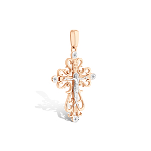 Золотой крест с бриллиантами