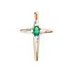 Золотой крест с изумрудом