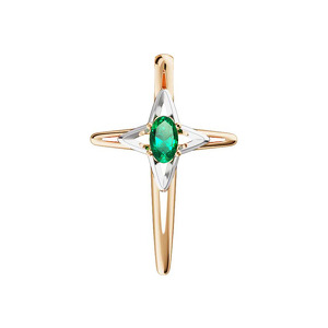 Золотой крест с изумрудом
