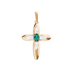 Золотой крест с изумрудом