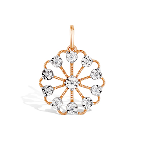 Золотая подвеска с бриллиантами