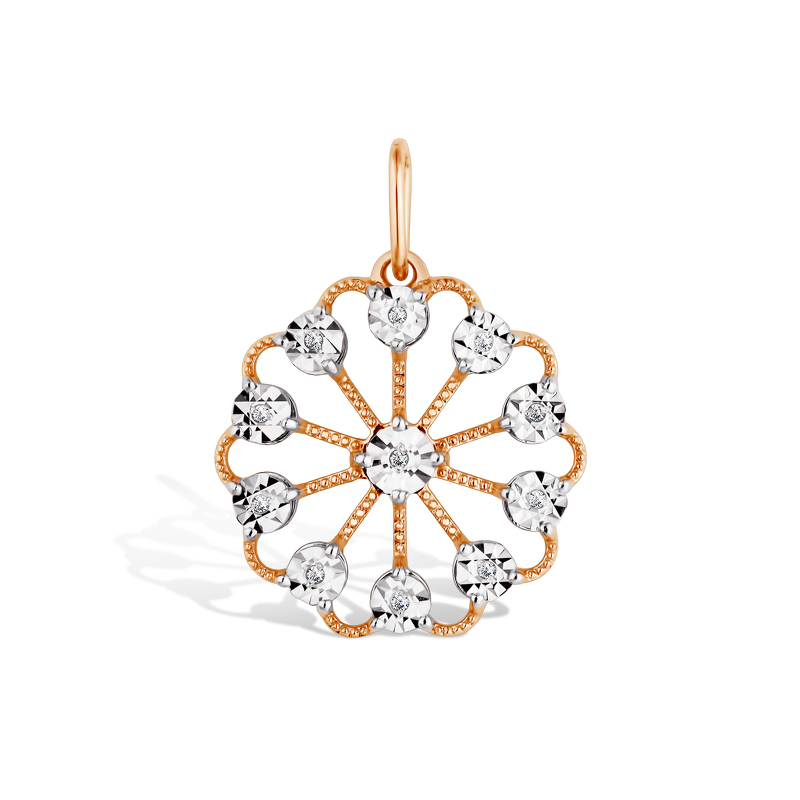 Золотая подвеска с бриллиантами