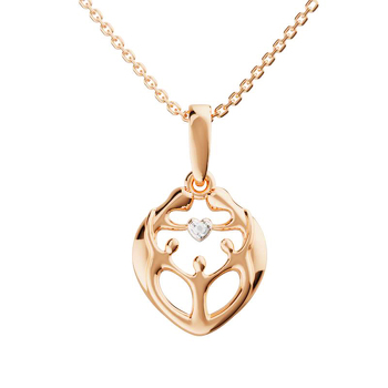 Золотая подвеска с бриллиантом 30-1778