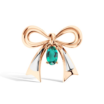 Золотая подвеска с изумрудом