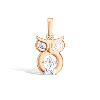 Золотая подвеска с бриллиантом