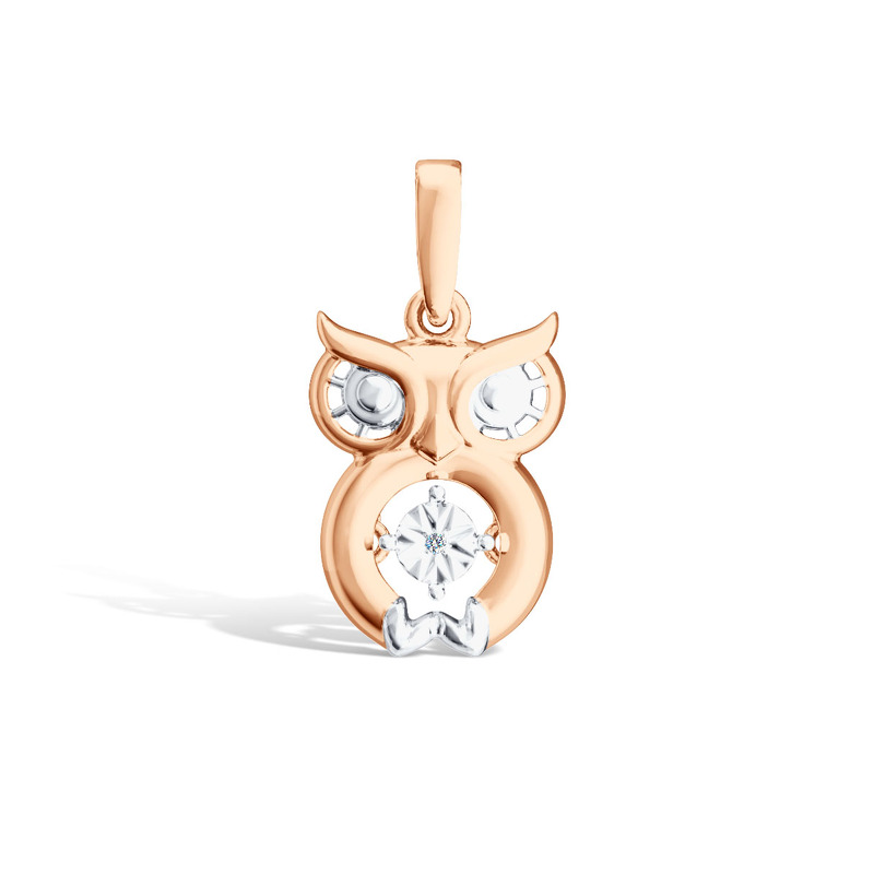 Золотая подвеска с бриллиантом